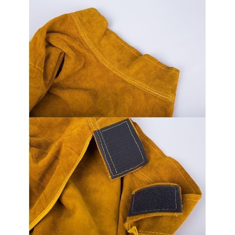 《加厚牛皮 電焊 工作服 反穿式 加大通用款/1米 帶領子》燙焊 工焊 接護袖 燒焊 抗磨 抗撕破 焊接 256【飛兒】-細節圖8