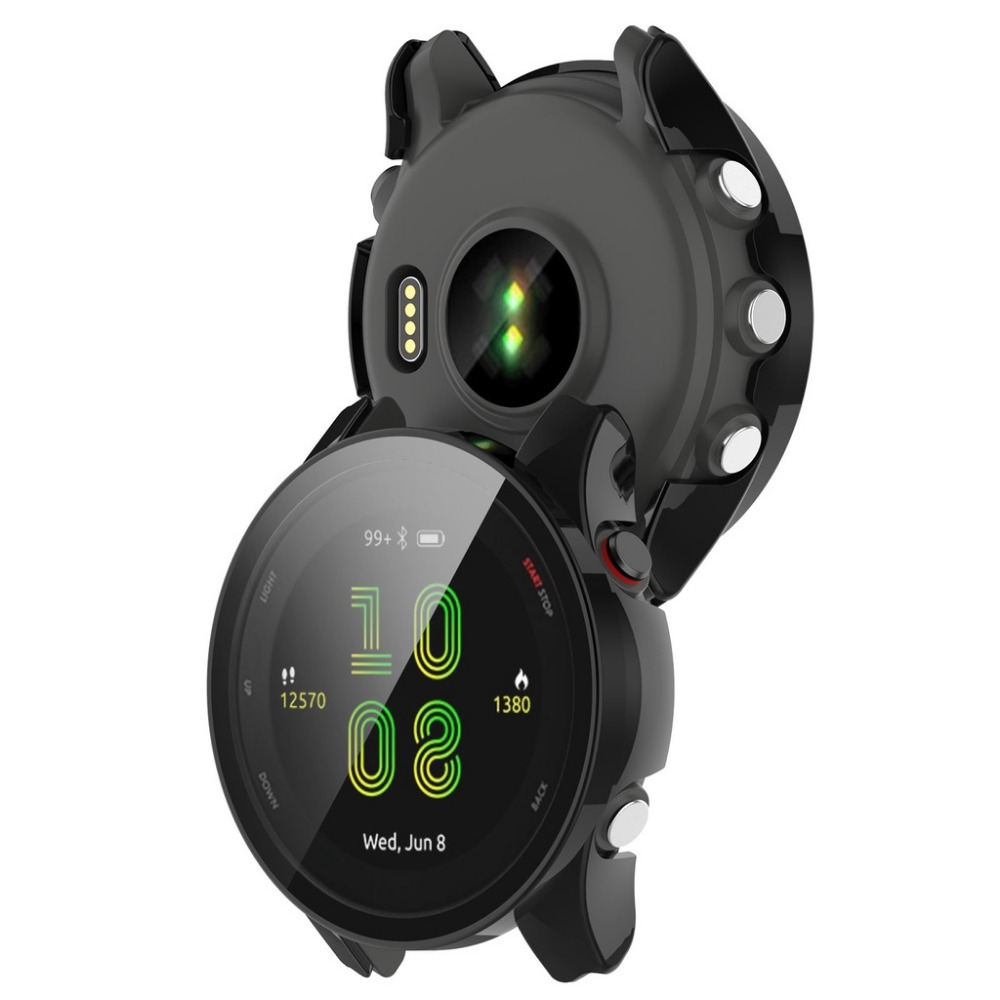 《PC全包鋼化膜二合一錶殼》 Forerunner 255 殼膜一體 手錶殼 鋼化膜 全包保護殼 PC硬殼 手錶一體殼-細節圖5