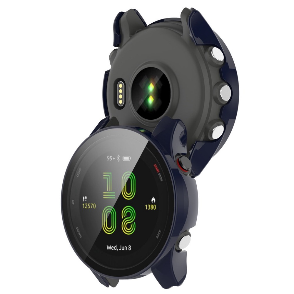 《PC全包鋼化膜二合一錶殼》 Forerunner 255 殼膜一體 手錶殼 鋼化膜 全包保護殼 PC硬殼 手錶一體殼-細節圖6