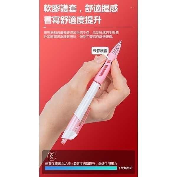《得力按壓原子筆盒裝12支》子彈頭筆尖！臻順滑 原子筆 中性筆 按壓式原子筆 經典中性筆 紅筆 藍筆 黑筆【飛兒】 【-細節圖6