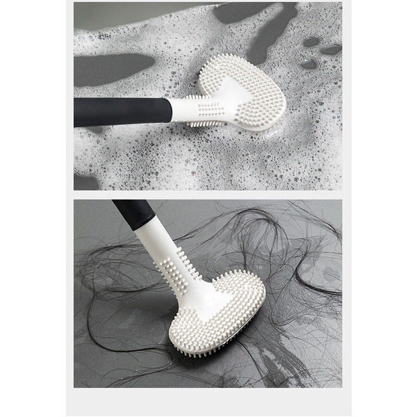 《T型矽膠馬桶刷》無死角設計！軟膠馬桶刷 廁所清潔刷 無死角清潔刷 高爾夫刷頭 長柄清潔刷 壁掛式馬桶刷【飛兒】5-2-細節圖8