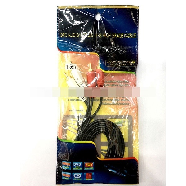 《3.5mm 轉 蓮花 一分二 RCA 音頻線 1.5米》音源線 2AV 紅白線 AV線 RCA端子 RCA線【飛兒】-細節圖2