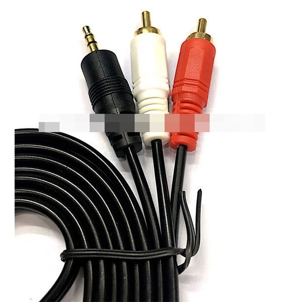 《3.5mm 轉 蓮花 一分二 RCA 音頻線 1.5米》音源線 2AV 紅白線 AV線 RCA端子 RCA線【飛兒】-細節圖5