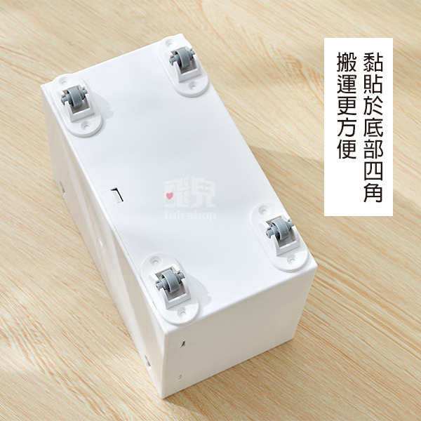 《可黏貼輪子》日本小物 免打孔 4入 黏貼式輪子 可黏滾輪 貼式滑輪 黏貼滾輪 收納箱滾輪 置物箱滾輪 底部滑輪【飛兒】-細節圖3