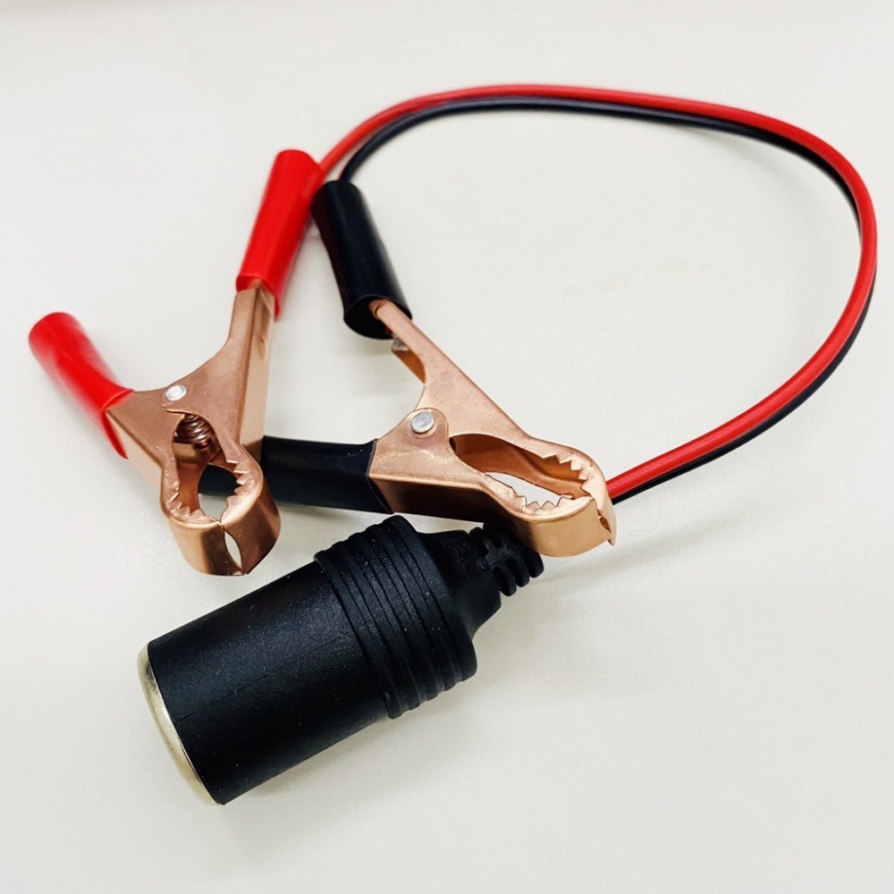 《點煙器 母座 轉 鱷魚夾 0.35米》電瓶夾 電瓶夾子轉點菸座 車用 電瓶 電源線鱷魚夾 轉接線 連接線【飛兒】 11-細節圖3