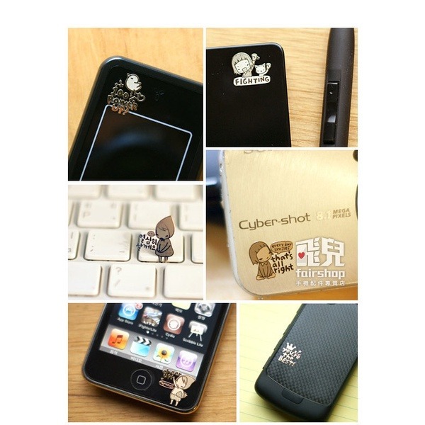 韓國創意《24K防輻射鍍金防輻射貼紙》手機貼紙 相機 電腦 耳機 MP3 家電 金屬防輻射 【飛兒】20-3-42-細節圖5