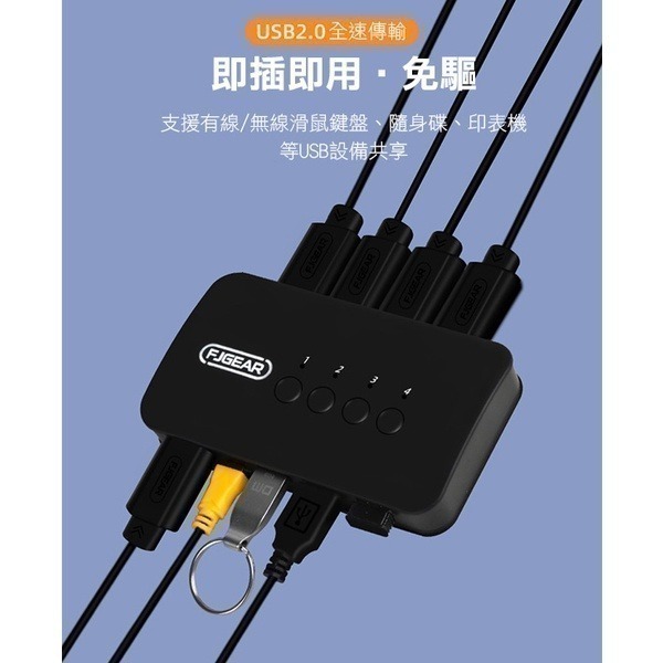 帶線控《HDMI KVM 切換器 4口/2口》四進一出 二進一出 螢幕切換器 分頻器 桌面控制器 4K 256【飛兒】-細節圖6