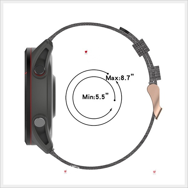 《尼龍錶帶》適用 forerunner255 255music Venu2 vivoactive4 編織 錶帶【飛兒】-細節圖4