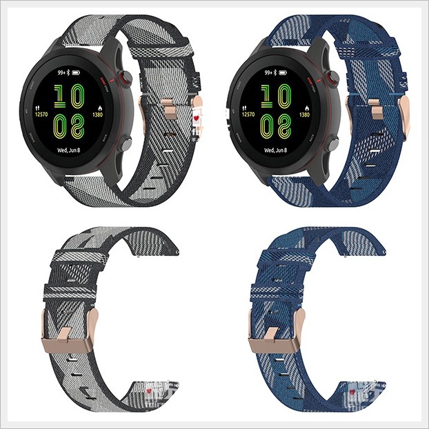 《尼龍錶帶》適用 forerunner255 255music Venu2 vivoactive4 編織 錶帶【飛兒】-細節圖7