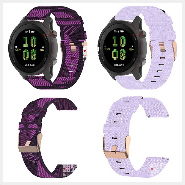 《尼龍錶帶》適用 forerunner255 255music Venu2 vivoactive4 編織 錶帶【飛兒】-細節圖8