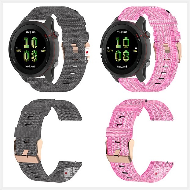 《尼龍錶帶》適用 forerunner255 255music Venu2 vivoactive4 編織 錶帶【飛兒】-細節圖9