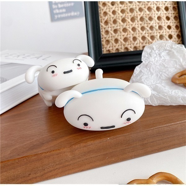 《AirPods pro／pro 3／第四代 矽膠保護套 趴趴小白》耳機防塵套 耳機盒 耳機殼 藍芽耳機套 矽膠【飛兒】-細節圖3