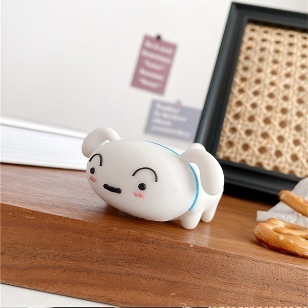 《AirPods pro／pro 3／第四代 矽膠保護套 趴趴小白》耳機防塵套 耳機盒 耳機殼 藍芽耳機套 矽膠【飛兒】-細節圖5