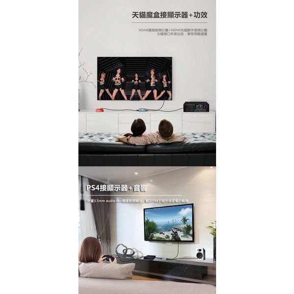 《HDMI音源分離器》HDMI分配器 音頻轉換器 音頻分離器 光纖音源 PS4轉換器 5.1光纖音頻分離器【飛兒】 15-細節圖4