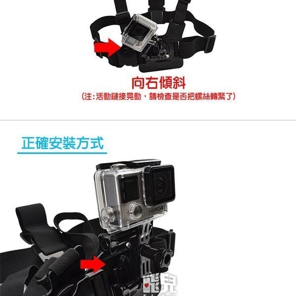 GoPro 雙/單肩固定胸帶 GoPro Hero7/6/5/sjcam 固定帶 肩膀固定 斜肩帶【飛兒】 Z31-細節圖4