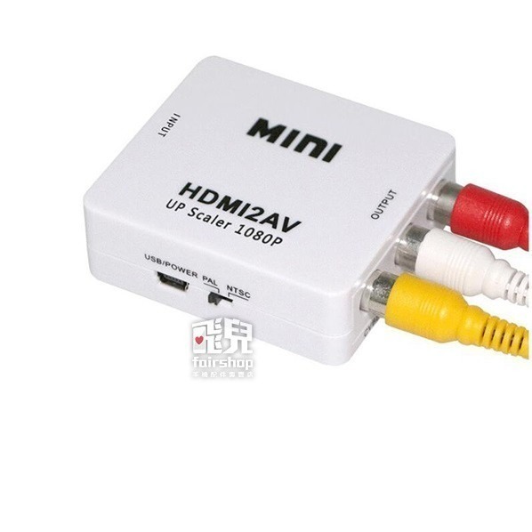 3RCA轉換器1080P HDMI轉AVI 高清 視頻轉換器 三色 MINI Hdmi轉AV CVBS 263【飛兒】-細節圖4