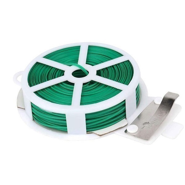 自帶切割器！包塑園藝鐵絲鐵線 電腦理線 綁袋 20/50/100米 花藝鐵絲 手工diy 鐵線 軟鐵絲 家用【飛兒8-2-細節圖4