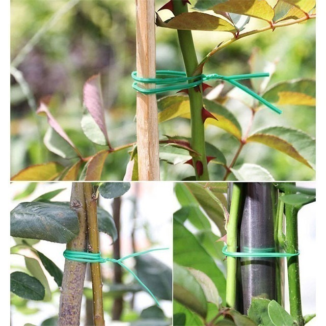 自帶切割器！包塑園藝鐵絲鐵線 電腦理線 綁袋 20/50/100米 花藝鐵絲 手工diy 鐵線 軟鐵絲 家用【飛兒8-2-細節圖2