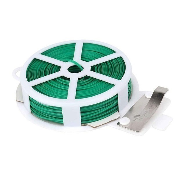 自帶切割器！包塑園藝鐵絲鐵線 電腦理線 綁袋 20/50/100米 花藝鐵絲 手工diy 鐵線 軟鐵絲 家用【飛兒8-2-細節圖4