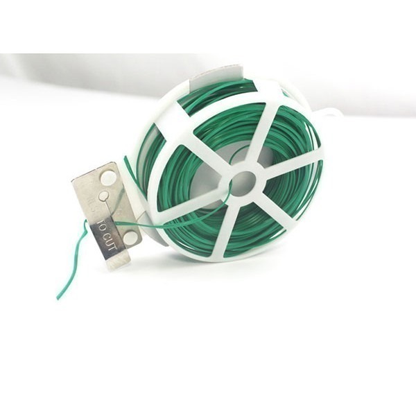 自帶切割器！包塑園藝鐵絲鐵線 電腦理線 綁袋 20/50/100米 花藝鐵絲 手工diy 鐵線 軟鐵絲 家用【飛兒8-2-細節圖5