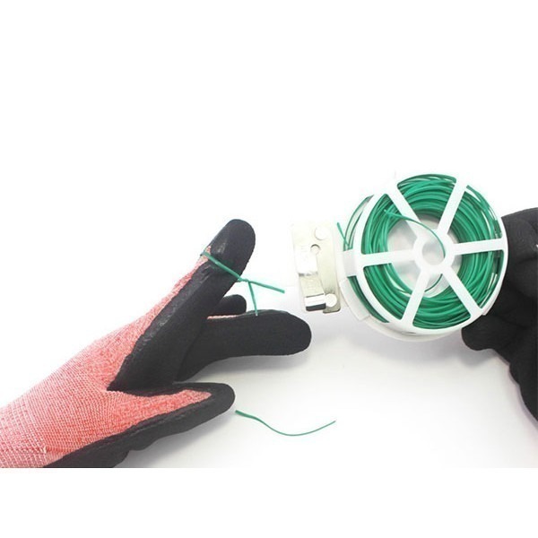 自帶切割器！包塑園藝鐵絲鐵線 電腦理線 綁袋 20/50/100米 花藝鐵絲 手工diy 鐵線 軟鐵絲 家用【飛兒8-2-細節圖7