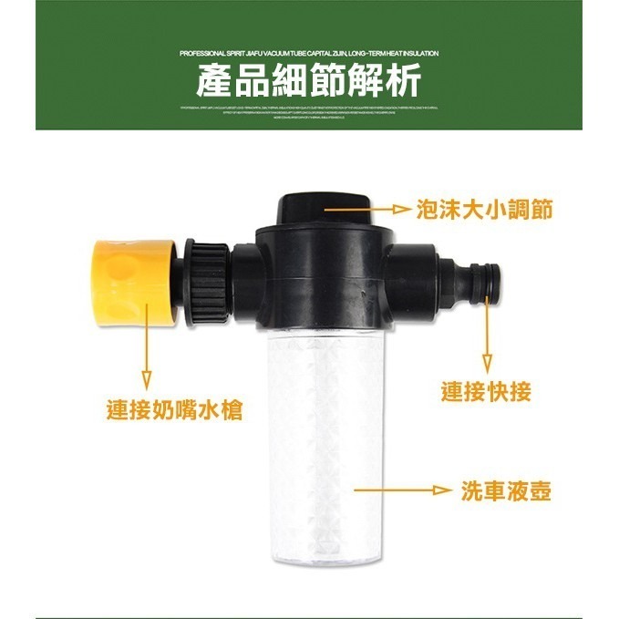 洗車水槍泡沫壺 高壓水槍泡沫壺 家用 洗車 泡沫槍 泡沫瓶 水槍沫噴壺 泡泡壺 洗車液泡沫噴壺【飛兒】8-6-75-細節圖3