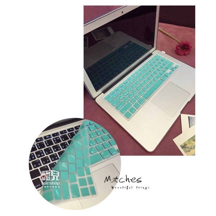 注音版彩色鍵盤膜 Mac Air 11 吋 MacBook 超薄合身保護膜 筆電鍵盤膜【飛兒】 B1-細節圖5