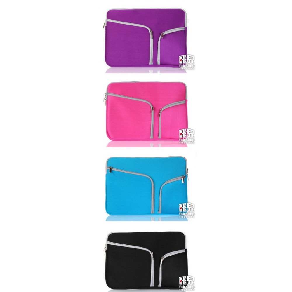 【飛兒】新款！蘋果通用型 筆記型電腦雙口袋拉鍊筆電包 蘋果電腦包 筆電手提包 筆電提袋 13吋通用-細節圖5