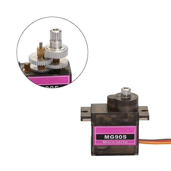 《金屬齒輪輪舵機 MG90S》180度 360度 模型舵機 航模舵機 金屬齒輪 機器手臂 監控設備 玩具電子配件【飛兒】-細節圖4