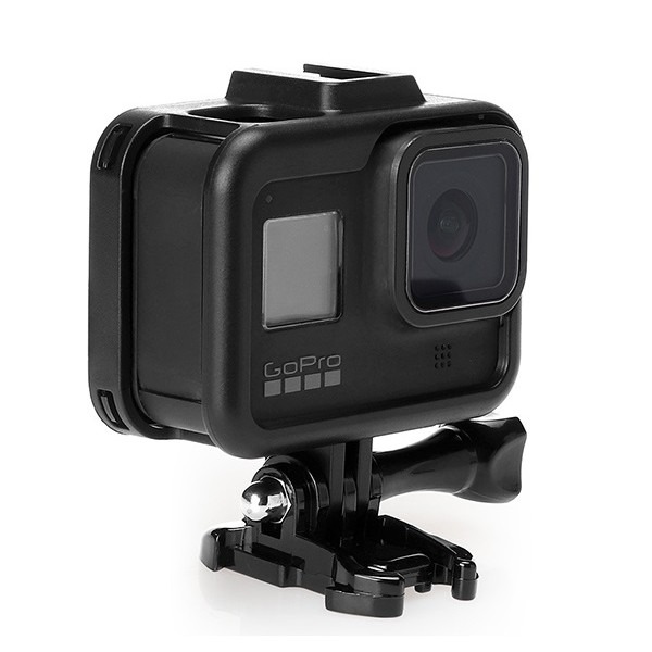 GoPro 保護殼 黑 帶補光燈架 GoPro8 保護邊框 兔籠 外殼 邊框 邊框架 保護殼 防護框 251【飛兒】 7-細節圖2