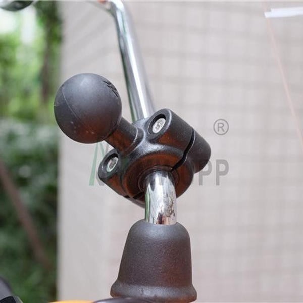 【飛兒】五匹固定座 (歪嘴頭/檔車U型橫桿/偉士牌鏡桿球頭) 五匹 配件 手把 把手 速克達 手機架 機車 重機-細節圖4