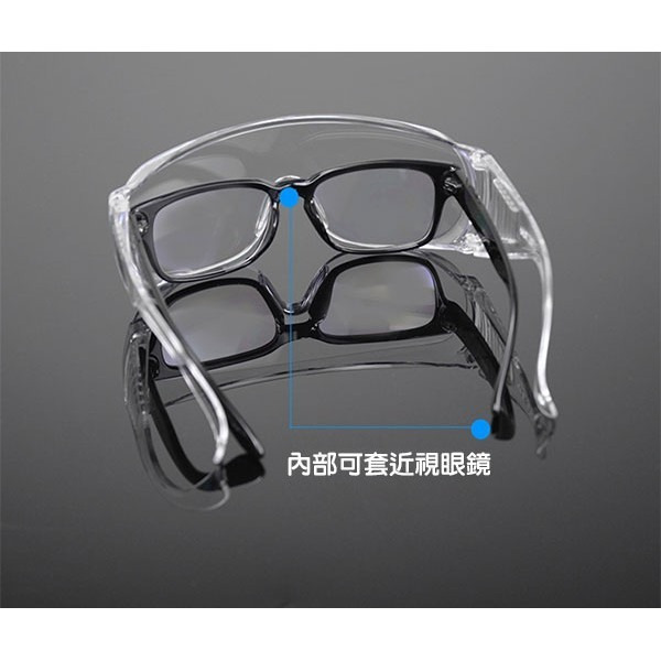 阻擋新冠肺炎口沫💯台灣製💯歐美認證！防護眼鏡 抗UV抗霧款ANSI Z87 護目鏡 經美國認證 可做套鏡【飛兒】-細節圖8