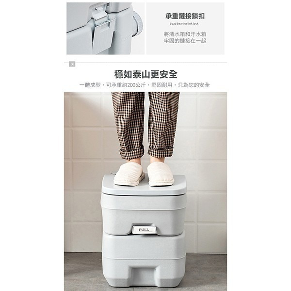 方便帶出門！《可移動式馬桶座便器 20L/10L 活塞泵》馬桶 移動式 老人 孕婦 行動馬桶【飛兒】5-1-4/5-細節圖6