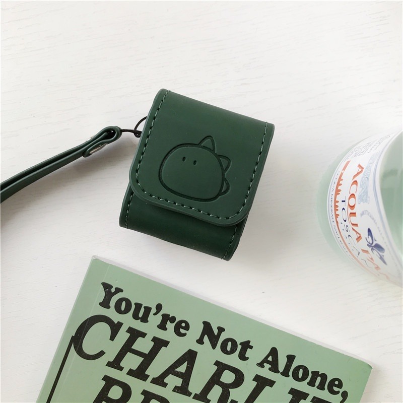 《AirPods1/2 皮套保護套 恐龍》 恐龍系列！耳機套 耳機盒套 暴龍 皮革 皮套 保護套 防塵套 可愛【飛兒 Z-細節圖3