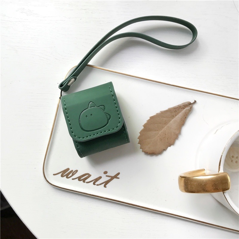 《AirPods1/2 皮套保護套 恐龍》 恐龍系列！耳機套 耳機盒套 暴龍 皮革 皮套 保護套 防塵套 可愛【飛兒 Z-細節圖5