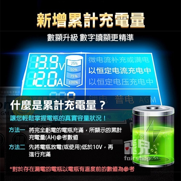保固6個月！《12V24V 車用修復電瓶充電器 220W MF-2》多功能 機車汽車 AGM 啟停【飛兒】2-2-22-細節圖4