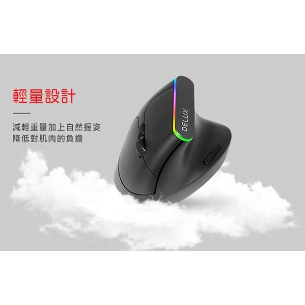 【飛兒】DeLUX M618C 垂直光學滑鼠 輕量版 人體工學 垂直滑鼠 降低肌肉負擔 (K)-細節圖3