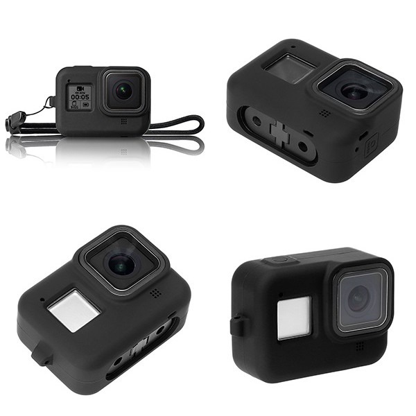 GoPro 矽膠保護殼 GoPro8 附手繩 防摔保護套 軟硅膠保護殼 邊框保護套 251【飛兒】 71-1-細節圖3