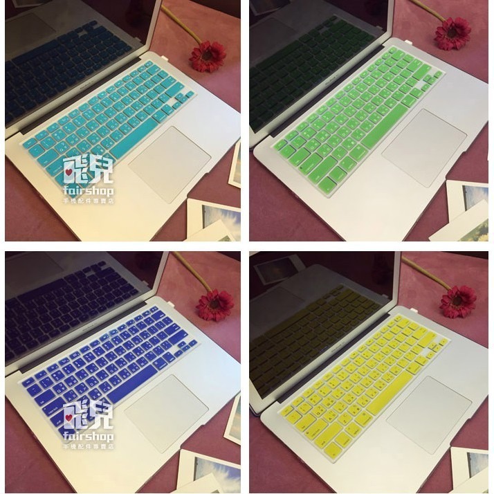 彩色鍵盤膜 (注音版) MacBook Pro 13/15吋 (Touch Bar) 保護膜 筆電鍵盤膜【飛兒】-細節圖9
