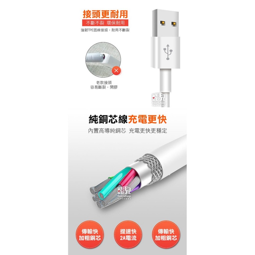 2A閃充！MICRO 快充 2A 傳輸線 充電線 USB 快速充電 快充 閃充 77【飛兒】-細節圖5