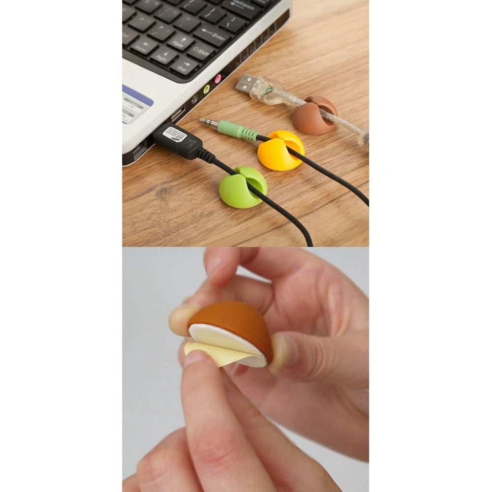 《創意DIY自黏USB理線器 直徑2.8cm》家用電線固定器 線材理線器 收納整理固線器定線器【飛兒】-細節圖5