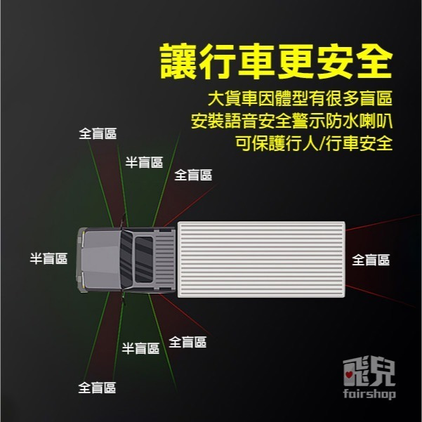 出清特價《語音安全警示防水喇叭》倒車喇叭 轉彎喇叭 轉向喇叭 轉彎語音提示 警示喇叭 語音警報器 卡車 大貨車【飛兒】-細節圖4