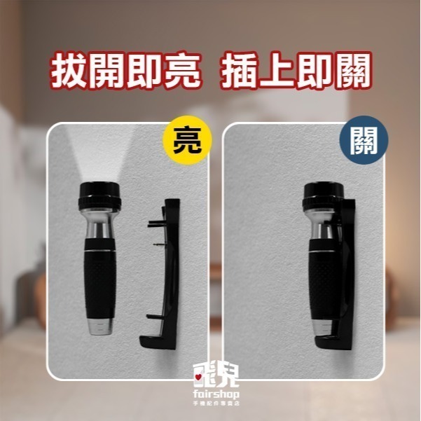 《壁掛式應急手電筒》居家必備 照明 緊急照明燈 工作燈 隨身探險燈 電池燈 修車燈 釣魚燈【飛兒】3-3-43-細節圖2