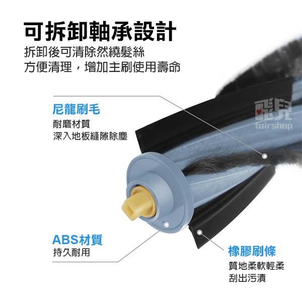 《科沃斯掃地機配件T20 OMNI》毛刷／膠刷／濾網／邊刷／集塵袋／拖布【飛兒】9-10-17~25-細節圖3