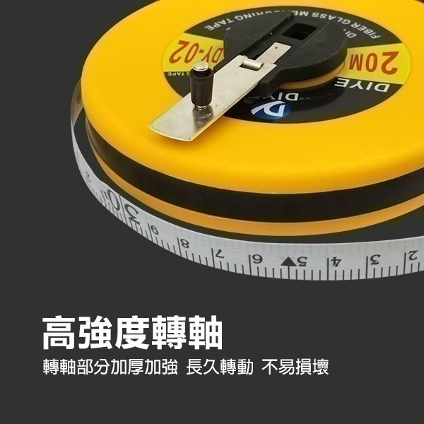 《圓盤尺》精準度高 防水耐磨 皮尺 皮捲尺 布尺 尺 捲尺 測量 工程尺 工程測量 手搖【飛兒】10-5-21~25-細節圖3