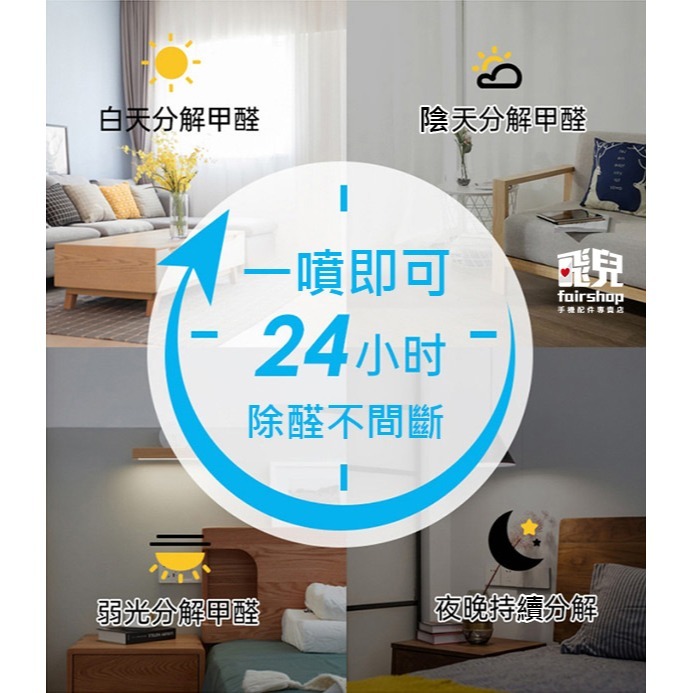 《日系光觸媒甲醛除味噴霧》納米級 去甲醛 去異味 裝修除味噴霧 家用清除劑 傢俱除味噴霧【飛兒】3-3-15-細節圖6