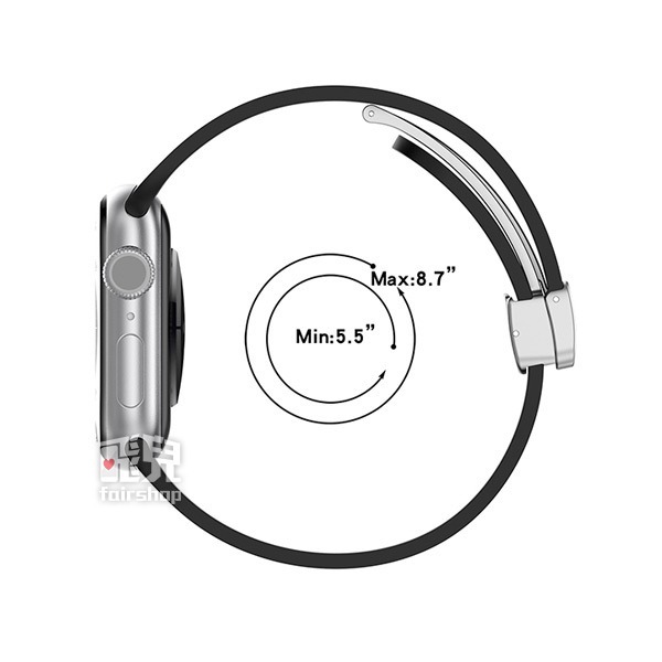 《Apple watch9矽膠錶帶 磁吸銀扣》38/40/41mm/42/44/45/49mm 替換錶帶【飛兒】Z30-細節圖5