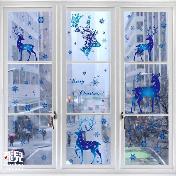 《聖誕裝飾靜電貼》PVC靜電貼 聖誕佈置 櫥窗貼 窗貼 玻璃貼 裝飾 佈置DIY 派對【飛兒】21-3-細節圖6