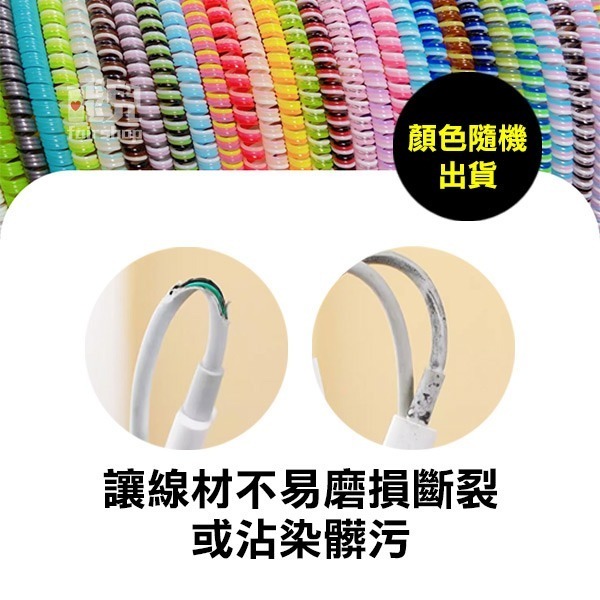 顏色隨機出貨《彈簧纏繞線材保護套 三色》彈簧套 繞線套 傳輸套 保護繩 保護線 彈簧毛毛蟲 固定套【飛兒】23-9-細節圖3