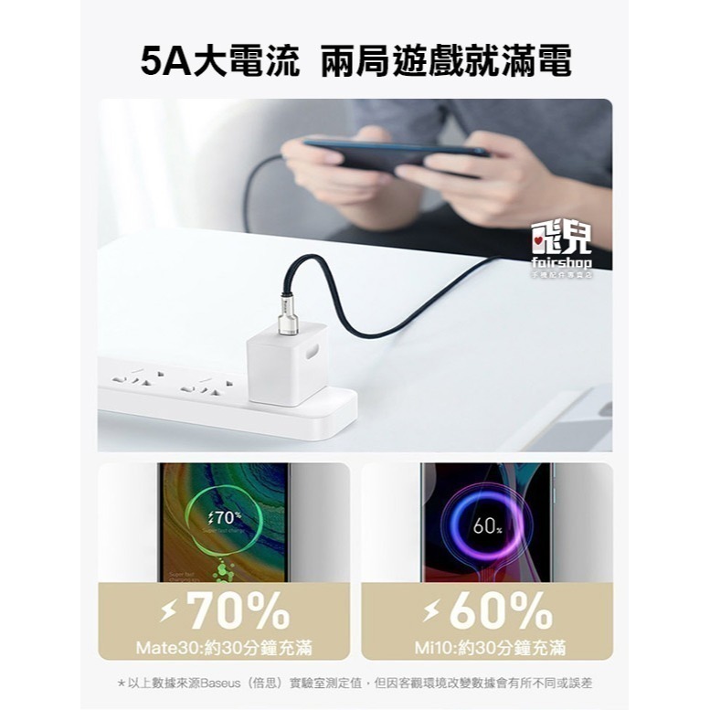 《倍思金屬卡福樂Type-C PD2.0充電線100W》鋅合金快充線 快速充電線 快充線 傳輸線 數據線【飛兒】-細節圖9